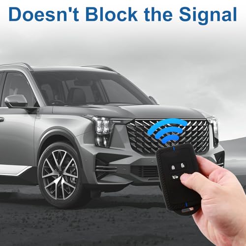 Unicavu Voiture Clé de Voiture TPU Souple pour Clio, Mégane, Captur, Koleos, Kadjar, Dacia Duster - Protection Silicone Antiderapante pour Etui Clé Voiture 4 Boutons, Bleu