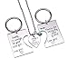 O.RIYA Daddy's Girl Mommy's World 3 Piece Keychain Pendant Necklace Set, Gift for Daughter, Mommys Little Girl Gifts