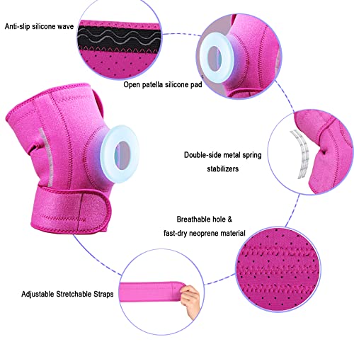 Knee Brace for Knee Pain Women - Adjustable Knee Support Brace with Patella Gel Pad & Side Stabilizers, Medical Knee Pad for Meniscus Tear, Pain Relief, Running, Workout, Arthritis, Joint Recovery