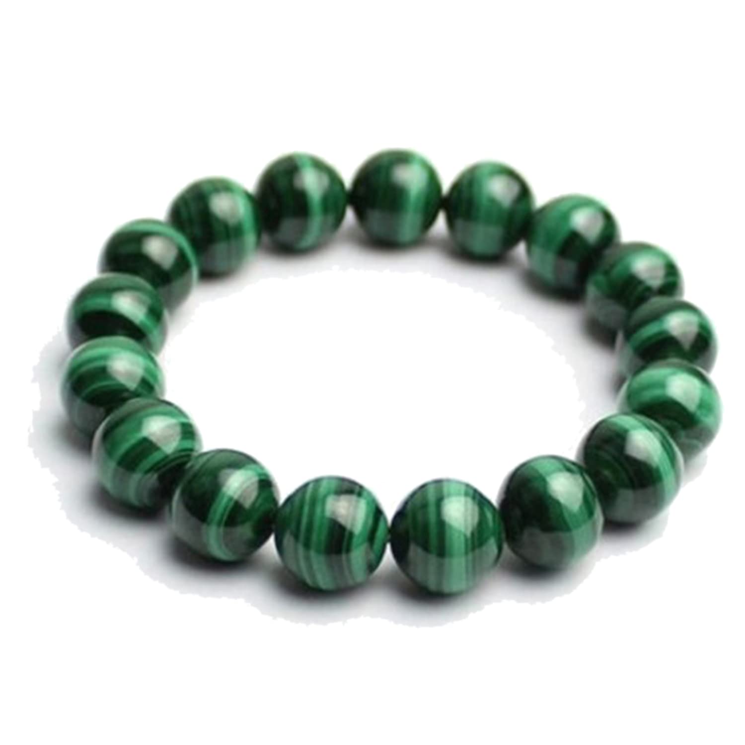 soulnioi Healing Crytsal Natural Malachite Crystal Energy Crystal Beads Bracelet for Reiki Spiritual Lucky Girls Gift