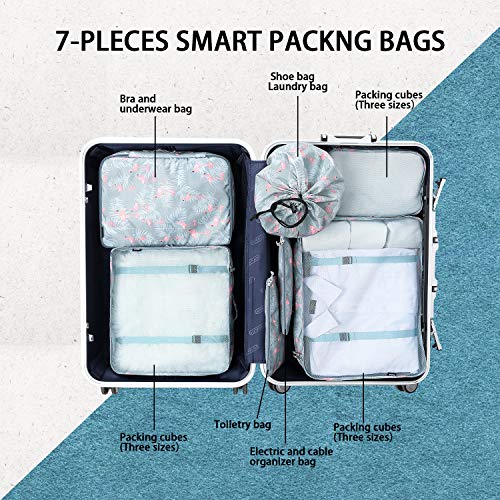 BAGAIL 7 Set / 8 Set Packing Cubes Luggage Packing Organizers for Travel Accessories(7 Set
