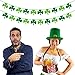 St Patricks Day Decorations 4PCS Felt Shamrock Garland Banner - NO DIY Shamrock Clover Garland Banner for St Patricks Day Decor - Dark Green Light Green for Irish Party Supplies