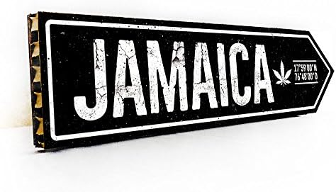 Wall Decor - Wooden Arrow with "JAMAICA" Print - Handmade, Eco-Friendly Home Decor, Rustic Wall Decor, Wall Art Decor - 16 x 4 x 1