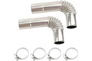 Stainless Steel Exhaust Pipe Elbow Connector for Diesel Heater, 25mm/26mm OD, for Cars, Caravans & Trucks(2PCS)