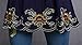 Ashir Aley New Floral Embroidered Butterfly Sleeve Wrap Ruffled Peasant Tops Blouse(XL,Navy Blue)