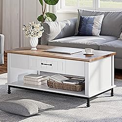 WAMPAT Premium Farmhouse Coffee Table Set of 2, 1