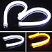 2 x 24 inches Dual Color White - Amber Car Switchback LED Tube Strip Light Headlight DRL Daytime Running Light For Audi Style - GP Xtreme