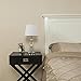 POPILION Modern Style Chrome Bedroom Livingroom Crystal Bedside Table Lamp,Desk Lamps with White Fabric Shade for Bedroom, Dresser, Living Room, Kids Room, College Dorm, Coffee Table, Bookcase