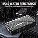 LEMSIR Waterproof QDSP 800A Peak 12V Portable Car Lithium Jump Starter up to 7.2L Gas and 6.0L Diesel Auto Battery Booster Phone Charger Power Pack with Smart Jumper Cables L6