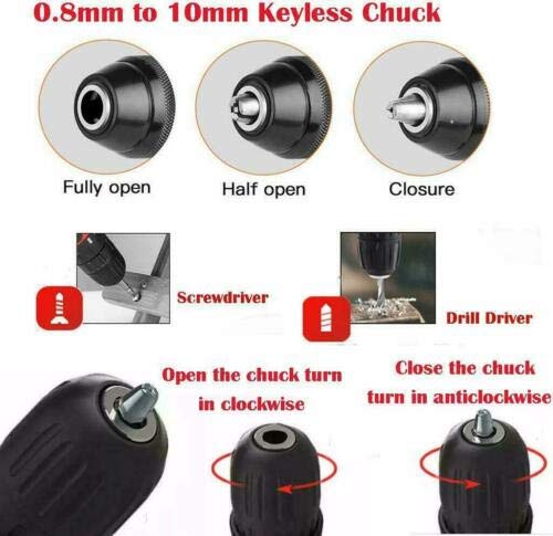 Akkuschrauber Bohrschrauber 21V System 2x1500mAh Akku Tragetasche (inkl. 2xAkku + schnell Ladegerät) 29tlg.-Zubehör-Set… – Bild 6