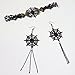 RareLove Vampire Gothic Choker Necklace and Earrings Set Spider Web Charm for Halloween Costume