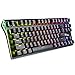 RGB Mechanical Keyboard 87-Key RGB LED Backlit Wireless Bluetooth 3.0 /USB Wired Multi-Media Mechanical Gaming Keyboard for PC/iPad/Smartphone/Laptop (Rechargeable Battery) Blue Switch