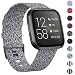 KIMILAR Woven Band Compatible with Fitbit Versa/Fitbit Versa 2/Fitbit Versa Lite Edition, Large Small Woven Fabric Breathable Men Women Versa Replacement Band for Versa Smartwatch