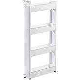 Miles Kimball Slim Storage Cart 4 Tier, Storage &amp; Organization | 4-Tier, plastic