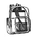 Clear Transparent PVC School Backpack, Heavy Duty Clear Backpack with Laptop Compartment for Work, Security, Sporting Events