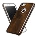iPhone 7 Leather Case, ALYEE Ultra Thin Real Genuine Leather Protective iPhone 7 Cases Cover for iPhone7 4.7 inch(Coffee)