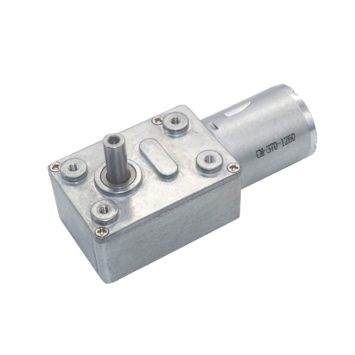 JZK DC 12V Reversible high torque turbo worm gear motor reduction electric motor with encoder strong self-locking (62RPM)