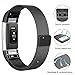 SWEES Metal Bands Compatible Fitbit Charge 2, Milanese Stainless Steel Metal Magnetic Replacement Wristband Small & Large (5.5
