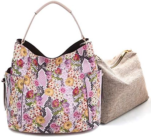 Le Miel Perforated Side Pocket Tote w/Inner Pull-out Crossbody/Pouch