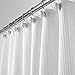 mDesign Waffle Knit Shower Curtain - Long Cotton Blend Bathroom Shower Curtain - Spa Quality, Luxury, Solid Color Cloth Shower Curtains for Bathroom - Hyde Collection, 72