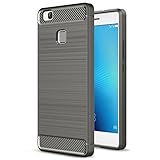 Huawei P9 Lite Case, Landee Soft TPU Shock Absorption and Carbon Fiber Design Silicone Case for Huawei P9 Lite (5.2