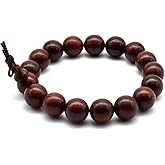 Zen Dear Unisex Natural African Blood Red Sandalwood Bracelet Prayer Beads Tibetan Buddhism Meditation Mala Bead Necklace Yoga