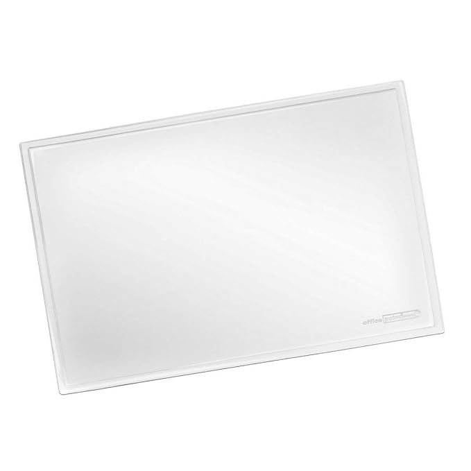 OfficePoint Schreibunterlage 40 x 60 cm transparent, abwischbar, rutschfest, glasklare Schreibtischunterlage