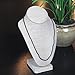 Ikee Design Linen Necklace Chain Jewelry Bust Display Holder Stand, Necklaces Display necklace mannequin, Necklace Bust, Jewelry Bust Stand, 5 W x 4 1/8 D x 7 1/2 H in