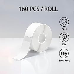 MIARALA White D30 Label Tape, Label Maker
