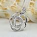 Coobbar Hollow Pearl Bead Cage Pearl Pendant Include 1pcs Bead Cage Pearl Pendant 2pcs 925 Sterling Chain 4pcs Color Pearl (Rose Pendant)