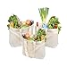 ATBAY Canvas Grocery Shopping Bags with Removable Bottom and Handles -Large Cloth Bag，Gift Bags 15.7
