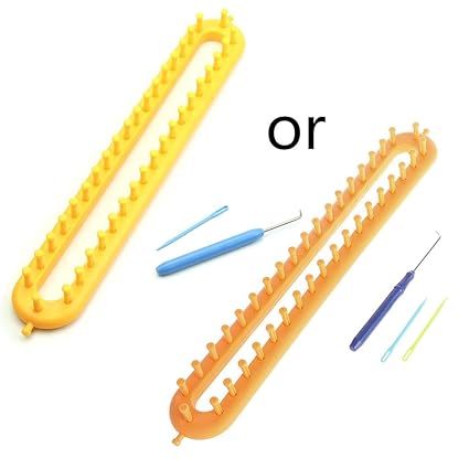 Long Knitting Looms Set Craft Kit Tool With Hook Needle For Scarf Shawl Hat Socks Middle 36cm 14