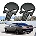 2x 3D Black The Punisher Rock Skull Emblem Skeleton Car Badge Sticker