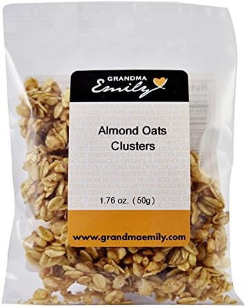 Grandma Emily Granola Clusters Made with Rolled Oats Puffed Rice and Almonds Mini Snack Pack 1.76 oz (8 Pack)