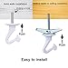 6 Sets Swag Ceiling Hooks Steel Screws Bolts and Toggle Wings with 2 Pieces Large Flower Pot Hanger Basket Holder for Ceiling Hanging Decorations(White)
