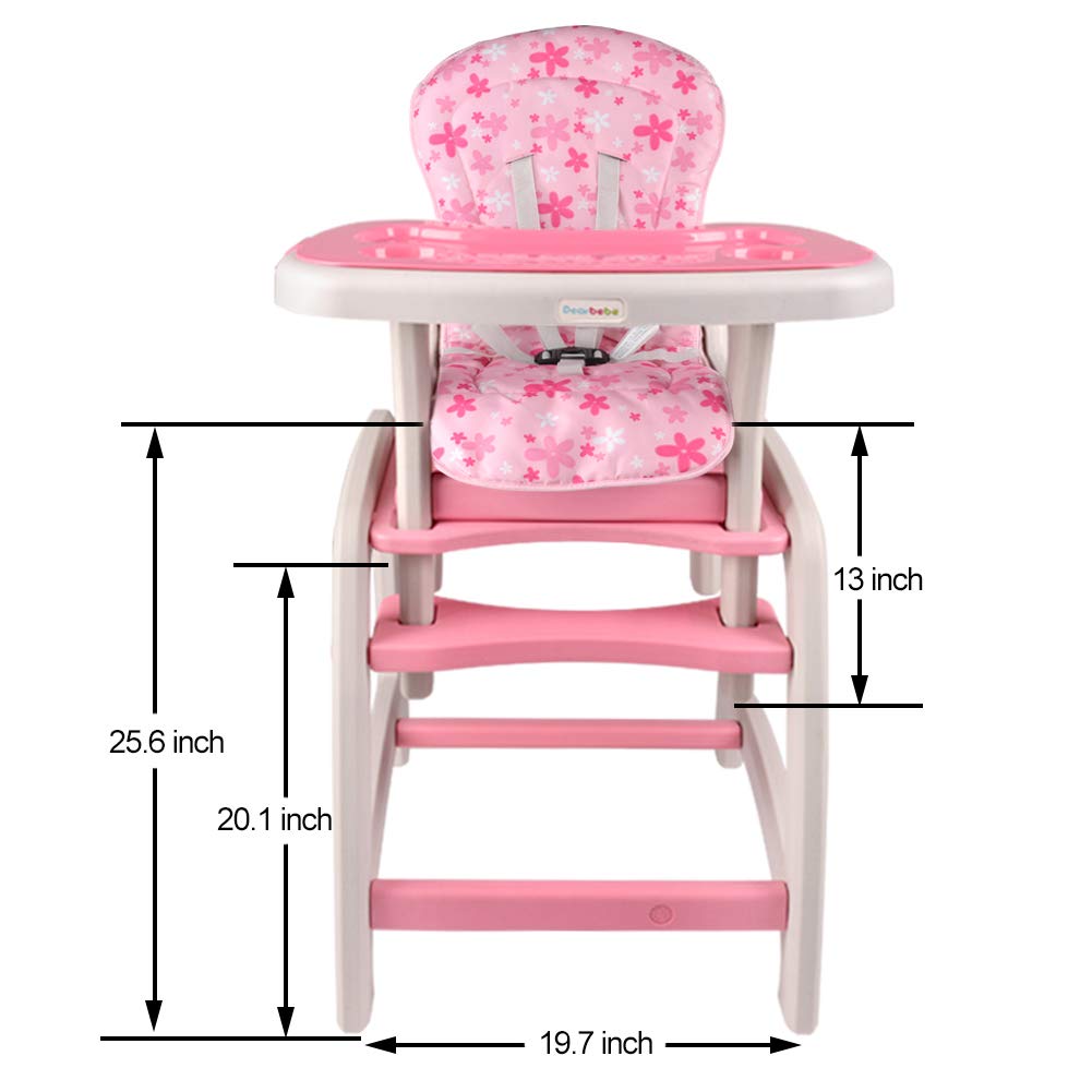 pink booster seat for table