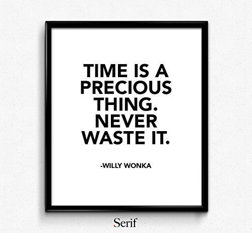 amazoncom willy wonka time quote gene wilder quote unframed art