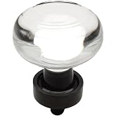 5-Pack Cosmas 5317ORB-C Round Cabinet Knobs – Oil Rubbed Bronze & Clear Glass