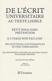 De l'écrit universitaire au texte lisible