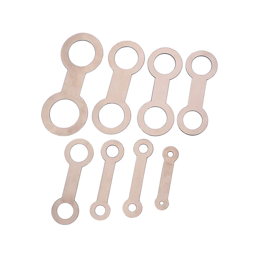 Alnicov Stainless Steel Saxophone Woodwind Instrument Leather Pads Repair Tools for Pad Iron Pack of 8 Silver