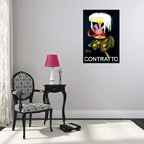 Framed Art Print, 'Contratto (ca.1922)' by Leonetto Cappiello: Outer Size 25 x 37"