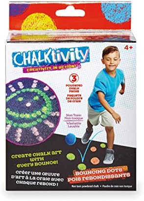 Chalktivity – Creativity in Action – Bouncing Chalk Dot with 3 Powdered Chalk Packs