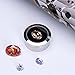 Mini Diameter 1.3 inch Loose Diamond or Gemstone Display Box Case Holder Show Container Metal(Silver)