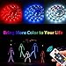 Battery Powered LED Strip Lights,Geekeep Waterproof RGB LED Light Strips,Flexible and Cuttable Rope Light with Battery Pack and USB Cable,17 Key RF Wireless Remote Controller-Black (2m/6.56ft)
