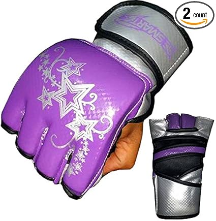 purple mma gloves