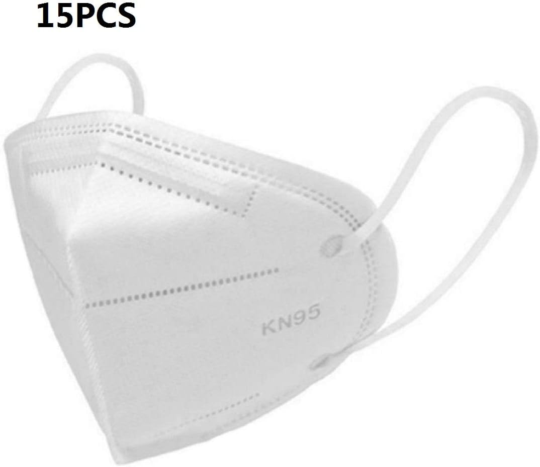 N95 / Ffp2 / Kn95, Suitable For Men And Women, Anti-fog, Anti-dust, Anti-bacterial, Anti-pollen 15pcs white