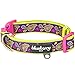 Blueberry Pet 5 Patterns Soft & Comfy Paisley Flower Print Neoprene Padded Adjustable Dog Collar, Dark Orchid, Large, Neck 18