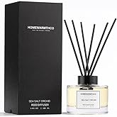 Reed Diffuser Set, Ocean Mist & Sea Salt 5.63 fl oz (160 ml) - Scented Oil Diffuser with 6 Sticks Luxury Fragrance for Home, Office & Bathroom Shelf Decor.