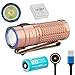 Olight S1R II 1000 Lumens Raw Copper XM-L2 Cool White 6500K Rechargeable EDC Flashlight-Limited Edition IMR16340 Powered Side-switch EDC Flashlight with Battery and SKYBEN Battery Case (Eternal)