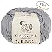 3 Pack (Ball) Gazzal Baby Cotton XL Total 5.28 Oz / 344 Yrds, Each Ball 1.76 Oz (50g) / 246 Yrds (225m) Super Soft, DK- Worsted Baby Yarn, 50% Turkish Cotton, Grey - 3430